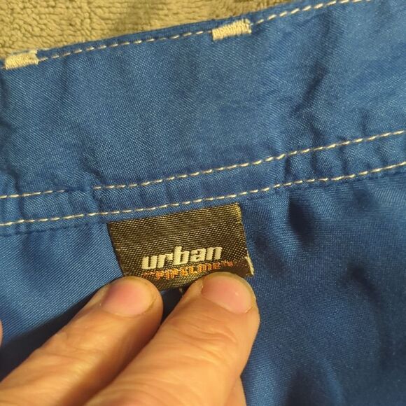 URBAN PIPELINE Men's (Size 32) Blue Reversible Swimming Trunks Shorts 9 Pockets! - Picture 4 of 6